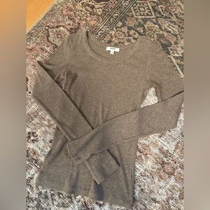 Agolde knit Longsleeve XS, heathered taupe colour